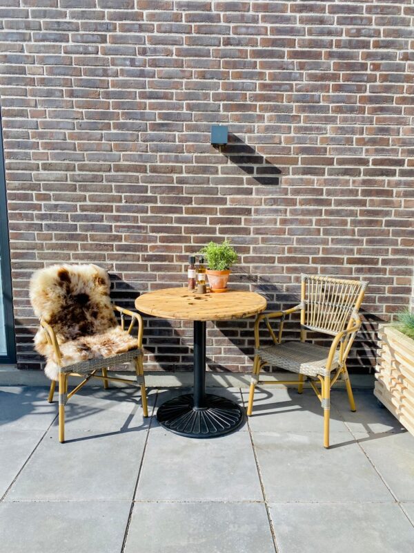 Cafébord af Kabeltromle på Fenris Stel | Ø70 / Udendørs Olie