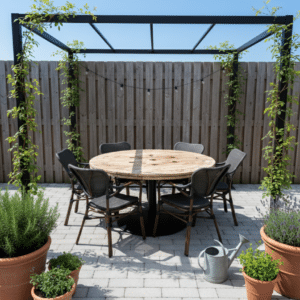 Havebord af Kabeltromle | Centerstel | Ø120-125 / Udendørs Olie